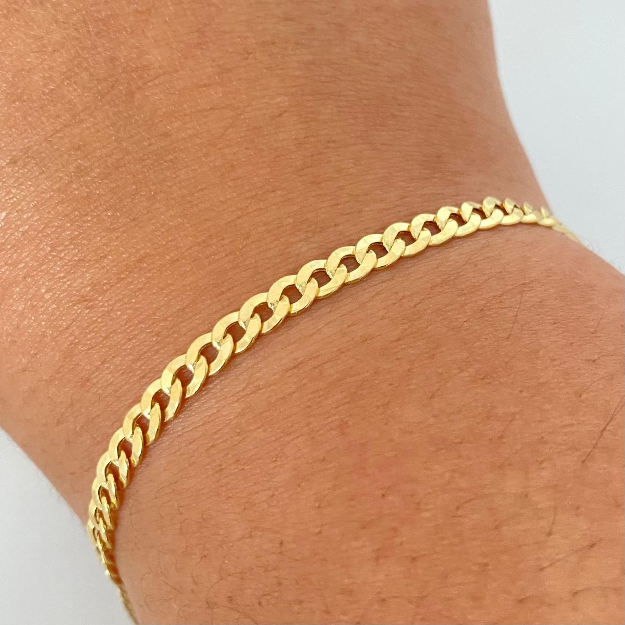 Pulso It cubano Oro amarillo 18k +1 / 2,8 Gr / 3,85 mm / 19,5 Cm